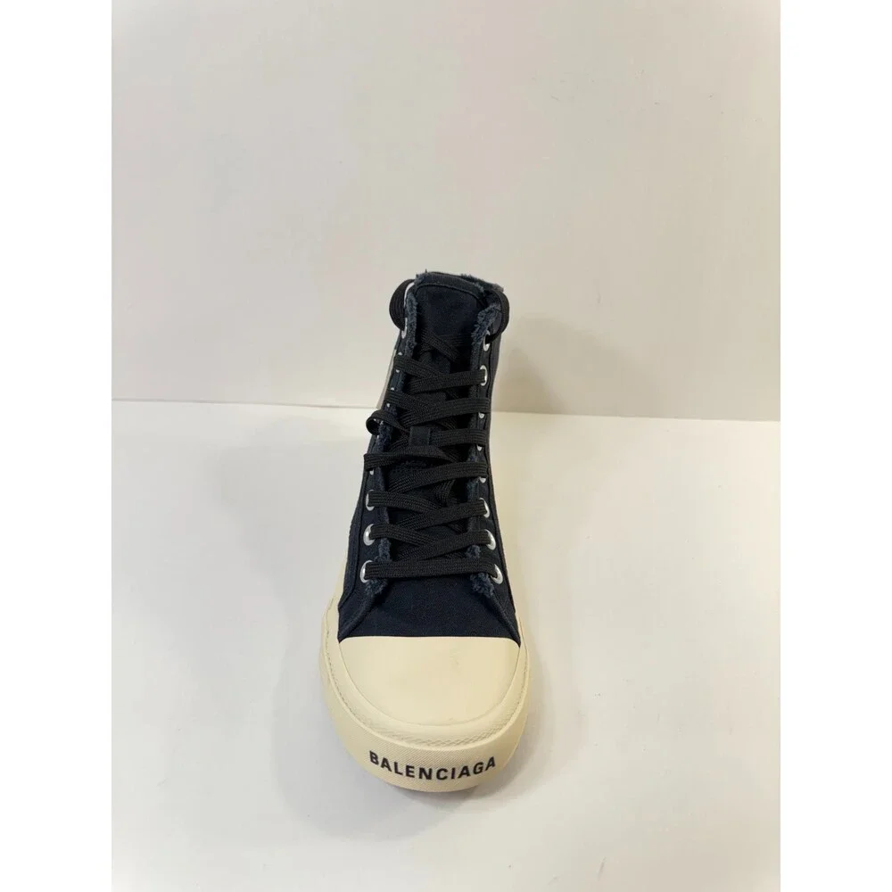 Balenciaga Mens Paris High Top Black Vintage Effect Off White US 8